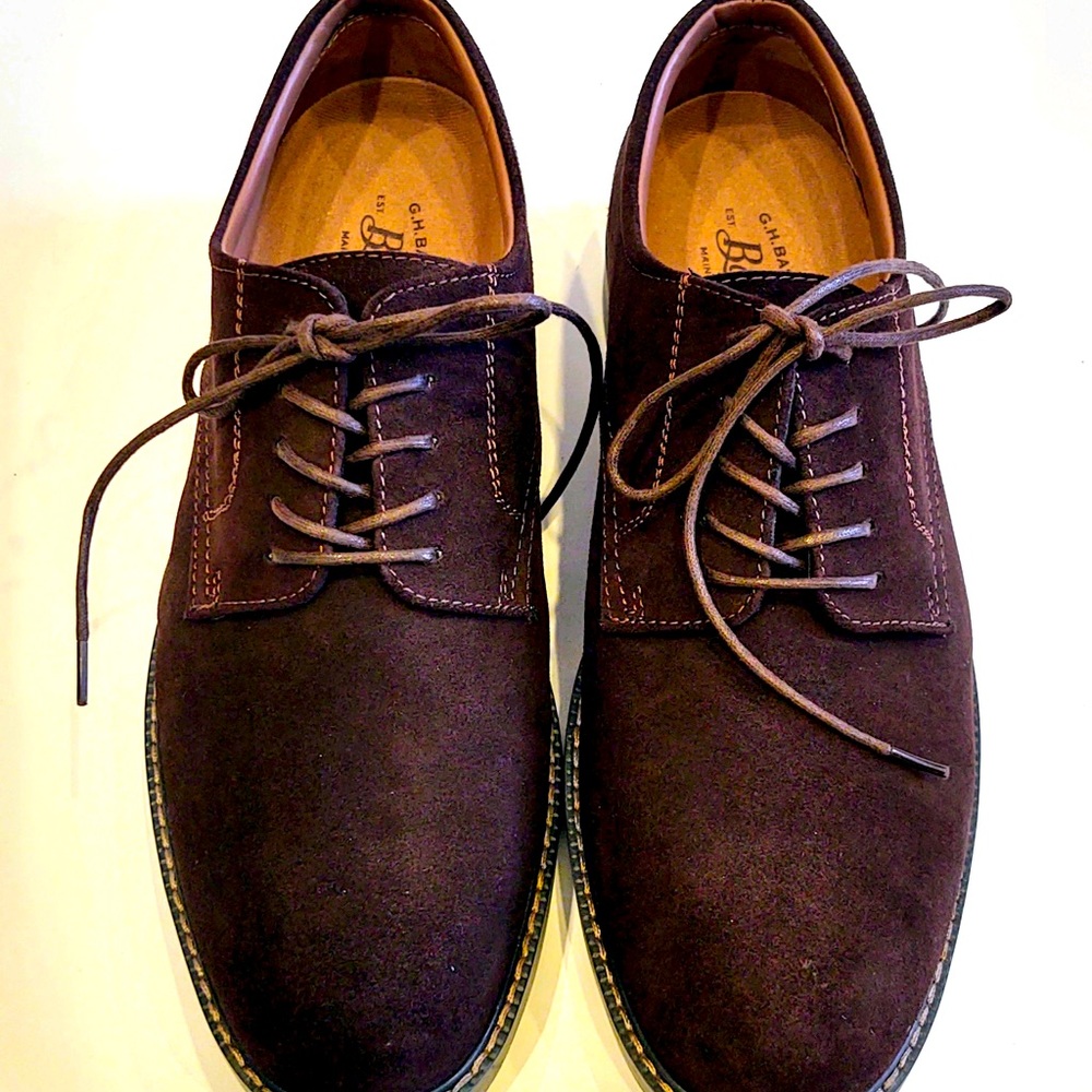 [G.H. Bass & Co.] Men’s 11.5 Brown Suede Tie Shoes - Picture 5 of 7